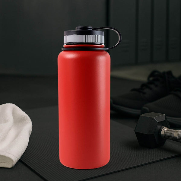 Red Stainless Steel Double Wall Vacuum-Insulated Drink Water Bottle (1000 ML) - dailyneed.life