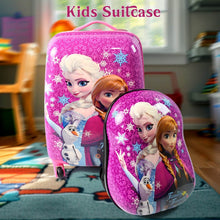 Kids Travel Suitcase with 4 Wheels (2 Pcs Set / 1 Big & 1 Small Shoulder Bag / Mix Design & Color) - dailyneed.life