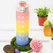 Plastic Colorful Motivational Water Bottle with Straw (750 ML) - dailyneed.life