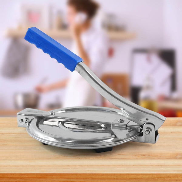 PURI PRESS MAKER - STAINLESS STEEL PURI MAKER PRESS MACHINE - ROTI CHAPATI PRESSER FOR HOME -KHAKHRA- PURI MAKER PRESS MACHINE WITH HANDLE, MANUAL PURI MAKER (MEDIUM) - dailyneed.life