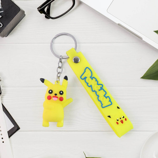 Cute Cartoon Silicone 3D Key Chain with Metal Hook & Strap (Pack of 1) - dailyneed.life