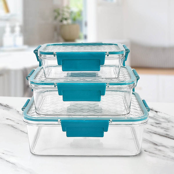 Multipurpose Plastic Containers / Lunch Boxes (3 Pcs Set / 1500, 750, 350 ML Approx) - dailyneed.life