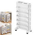 Movable Bookshelf, Large Capacity Rotatable Plastic Rolling Organization Shelf / Rack - dailyneed.life