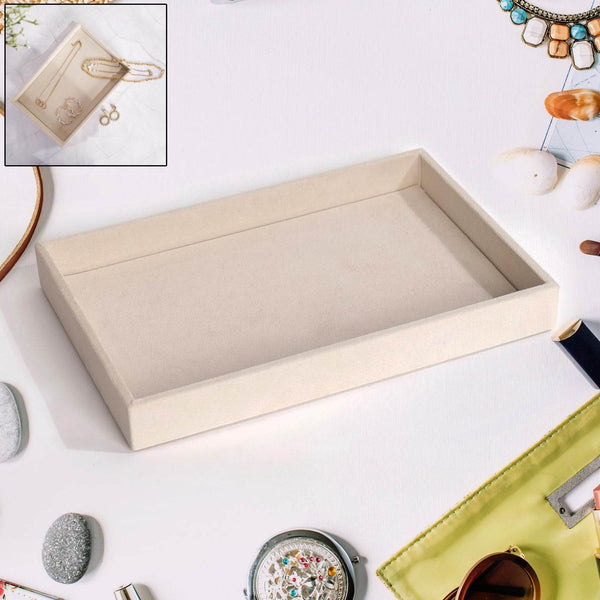 Velvet Jewellery Tray 21x12Cm (1Pc) - dailyneed.life