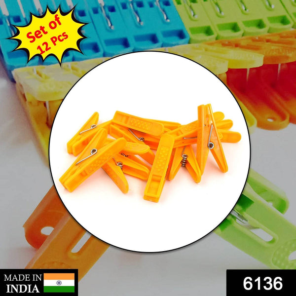 12 Pc Set Cloth Clip used in all kinds of household and official places for holding cloths and stuffs purposes. - dailyneed.life