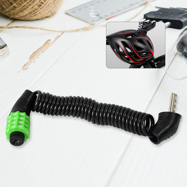 Spiral Cable Lock | 4-Digit Combination Code | Bicycle Security Lock (1 Pc) - dailyneed.life