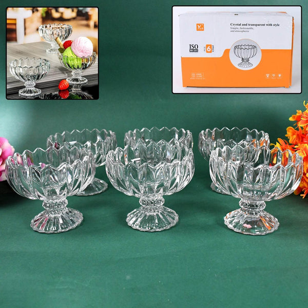 Glass Ice Cream Bowls Glass Dessert Cups for Sundae (6 pcs / 120ml) - dailyneed.life