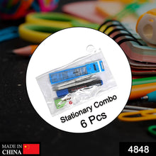 6-Pcs Combo Zipper Pouch scissor Ruler Pen And Marker Used While Studying By Teachers And Students In Schools And Colleges Etc. - dailyneed.life