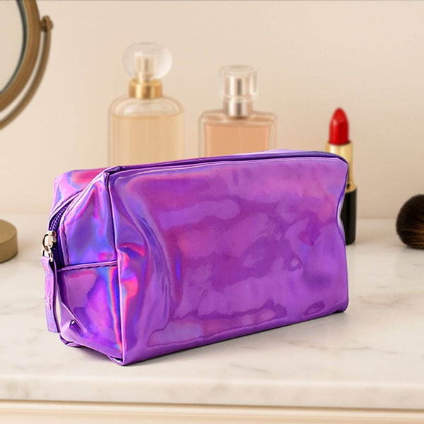 Holographic Shiny Waterproof Travel Cosmetic Pouch (1 Pc) - dailyneed.life