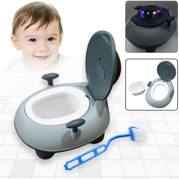 BABY PORTABLE LIGHTING & MUSIC TOILET, BABY POTTY TRAINING SEAT BABY POTTY CHAIR FOR TODDLER BOYS GIRLS POTTY SEAT FOR 1+ YEAR CHILD - dailyneed.life
