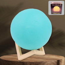 Moon Night Lamp Blue Color with Plastic Stand (15 x12 Cm / 1 Pc) - dailyneed.life