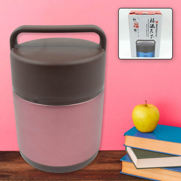 Vacuum insulated lunch box, 304 stainless steel, used for lunch storage, double-layer travel hiking picnic food jar, with folding spoon and handle BPA Free Thermos Lunch Box for Kids Adults (1600 ML) - dailyneed.life