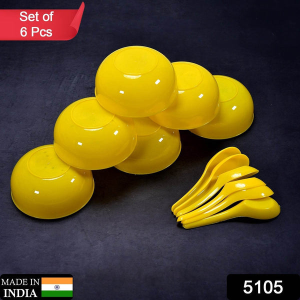 Plastic Soup Bowl & Spoon Set for Kitchen (6-Pcs) - dailyneed.life