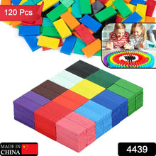 120Pc Dominoes Blocks Set Multicolor Wooden Toy Building Indoor Game Toy. - dailyneed.life