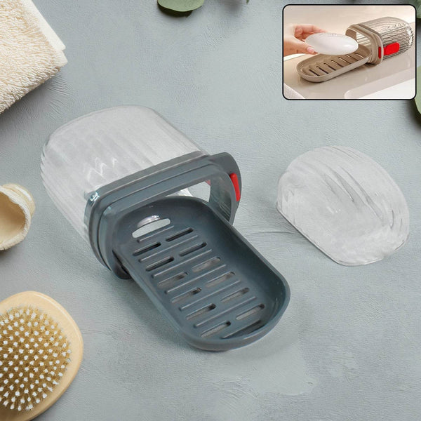 Multipurpose Soap Box Holder with Transparent Dust-Proof Lid ,Sabudani (1 Pc) - dailyneed.life
