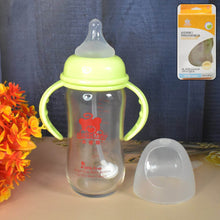 Glass Baby Feeding Bottle with Handles & Straw (240 ML / 1 Pc) - dailyneed.life
