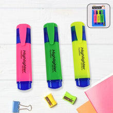 Highlighter Pen, Assorted Colours Water Based Broad Tip Writing Marker (3 Pcs Set) - dailyneed.life