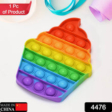 Ice Cream Softy- Fidget ping Sounds Toy, BPA Free Silicone, Push Bubbles Toy for Autism Stress Reliever, Sensory Toy It Toy - dailyneed.life