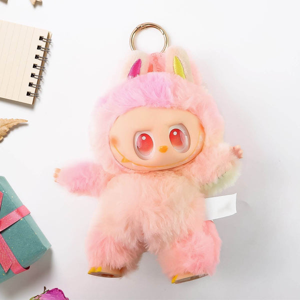 Pink Plush Toy Cartoon Keychain with Hook Colorful Animal Pink Have a Seat Vinyl Plush Blind Box (1 Pc) - dailyneed.life