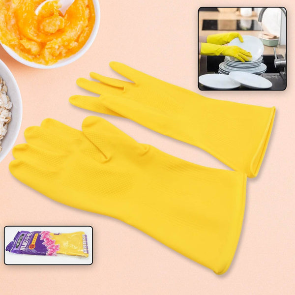 Multipurpose Rubber Cleaning Gloves: Reusable, Wet & Dry Use (1 Pair) - dailyneed.life