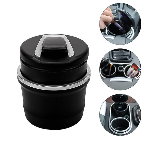 Portable Car Ashtray with Lid and Blue LED Light (1 Pc / With Color Box) - dailyneed.life