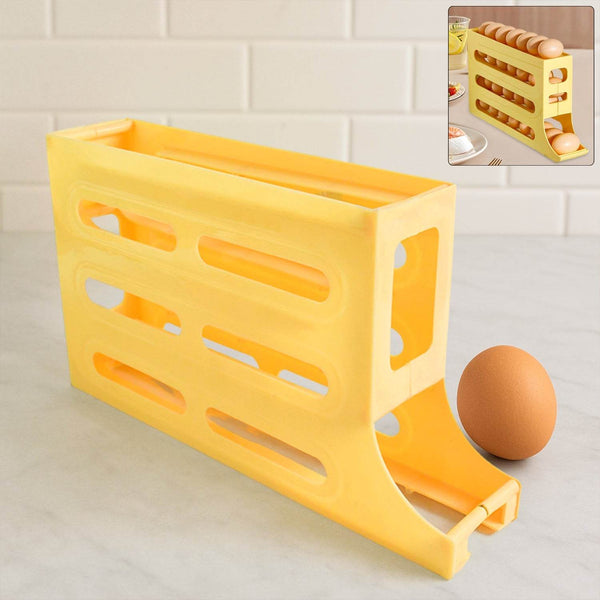 3-Layer Rolling Egg Storage Rack Dispenser (1 Pc) - dailyneed.life