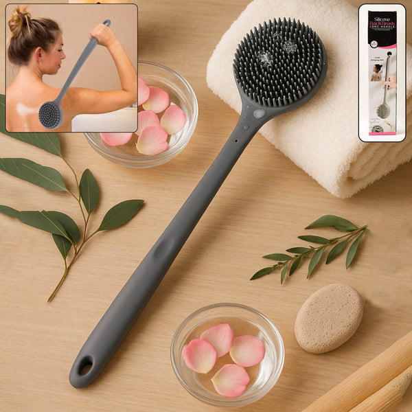 Silicone Back Scrubber Brush with Long Handle (1 Pc) - dailyneed.life