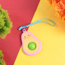 Cute Avocado-Shaped Mini Push Pop Keychain Toy with Strap (1 Pc) - dailyneed.life