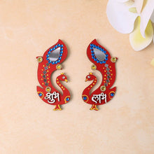 Decorative Wooden Shubh Labh Wall Hanging (2 Pc) - dailyneed.life