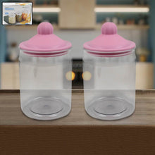 Transparent Kitchen Plastic Container/ Jar Set (2 Pcs Set / 1100 ML Approx) - dailyneed.life