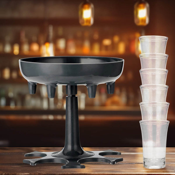6 shot Win glass dispensers With tray & 6 Pcs Glass - dailyneed.life
