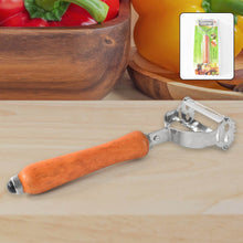 Vegetable and Fruit Peeler with Wooden Handle (1 Pc) - dailyneed.life
