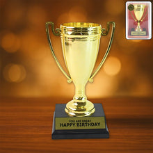 Golden Birthday Trophy – “You Are Great Happy Birthday” Plastic Award with Base - dailyneed.life