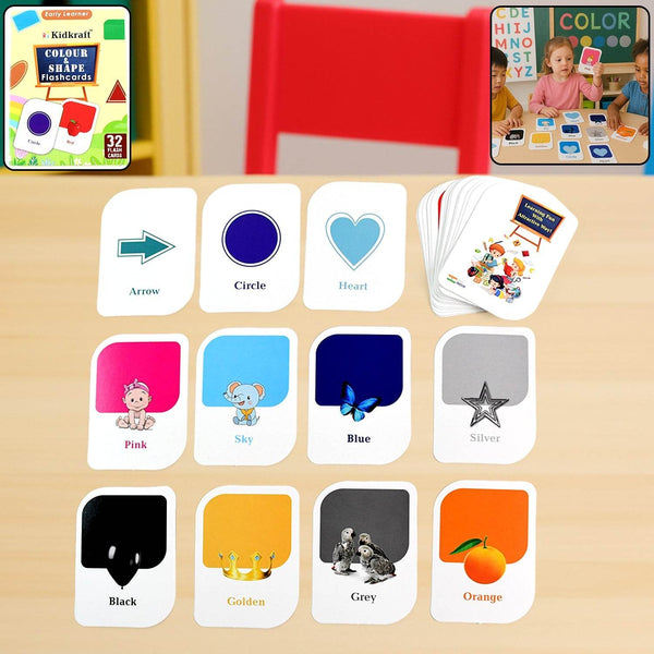 Kidkraft Early Learner 32-Piece Color & Shape Flashcard Set - dailyneed.life