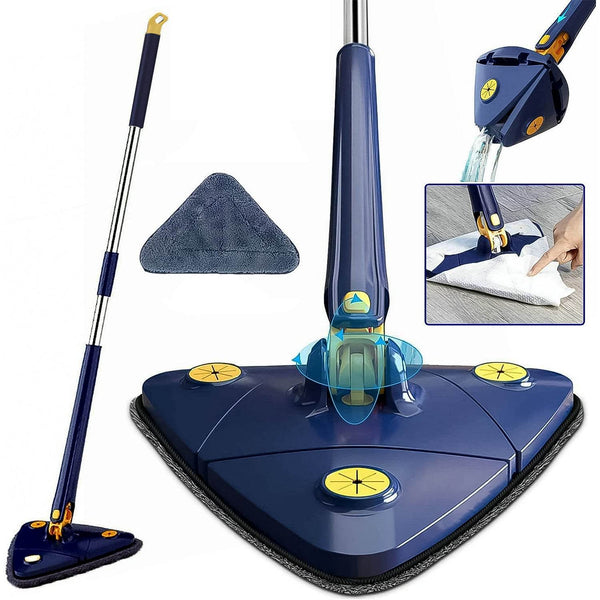 360° Rotatable Mop Triangle Mop with Long Handle (1 Pc / 113 Cm) - dailyneed.life