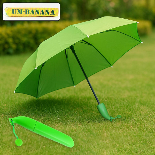 Green Stylish Banana Shaped Mini Foldable Umbrella - dailyneed.life