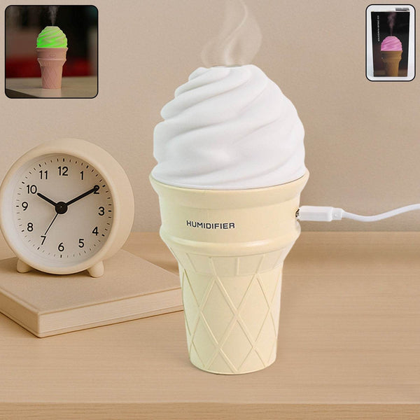 Ice Cream Cone Shape Air Freshener Humidifier (1Pc / Cream Color) - dailyneed.life