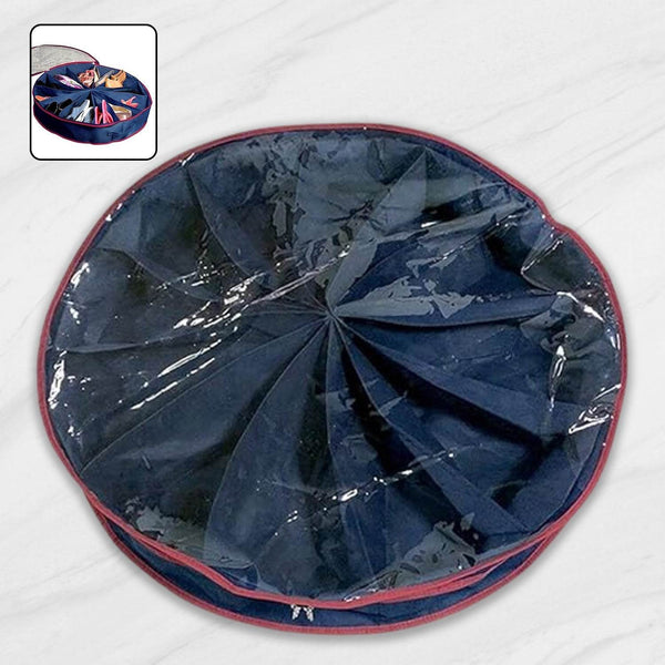 Round Foldable Shoe Organizer Bag 12-Section - dailyneed.life