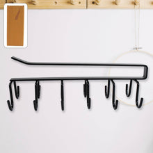 Double-Row Metal cupholder Rack, Multi-Purpose Iron Hanger with 6 Hooks (1 Pc) - dailyneed.life