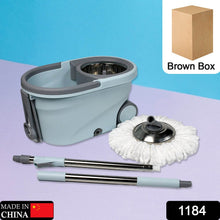 Quick Spin Mop With Steel Spin, Bucket Floor Cleaning, Easy Wheels & Big Bucket, Floor Cleaning Mop with Bucket - dailyneed.life