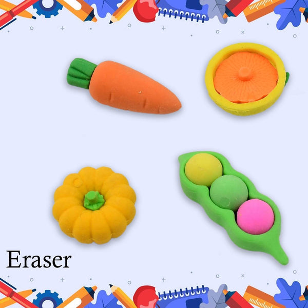 Mix Design Fancy & Stylish Colorful Erasers (1 Set / 4 Pc Set) - dailyneed.life