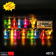 Decoratives Plastic Happy Birthday 13 LED Letter Battery Operated String Lights, Outdoor String Lights (Multicolour) - dailyneed.life