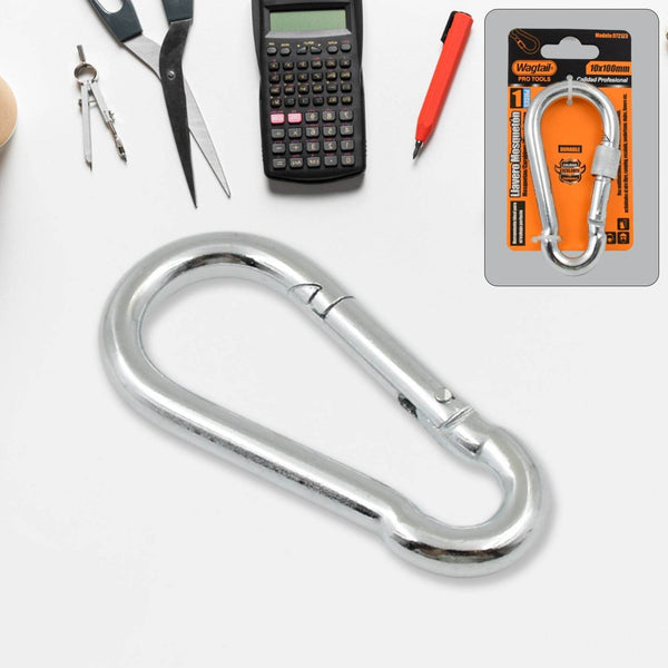 Snap Hook With Screw-Stainless Steel Snap Hook Clip Heavy Duty, Carabiner Clip (10×100 MM / 1 Pc) - dailyneed.life