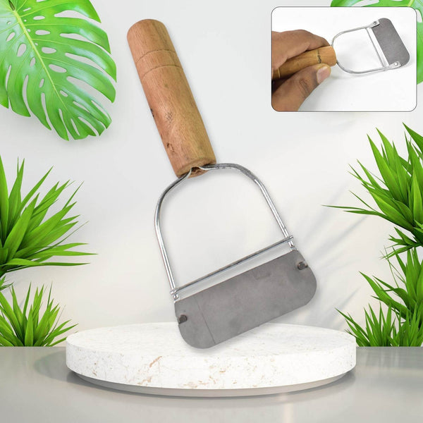 Wooden Handle Metal Vegetable Cutter, Peeler, Slicer (1 Pc / B Grade) - dailyneed.life