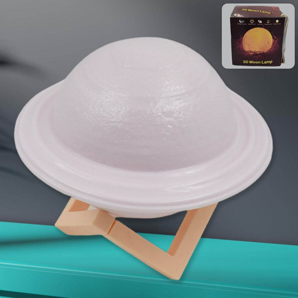 3D Saturn Lamp Home Decoration Bedside Night Light With Base (1 pc / Multicolor) - dailyneed.life