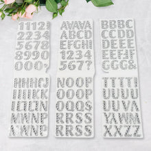 Silver Gem Letter & Numbers Stickers 1 Inch Letters, 130 Count (Pack of 6 Sheets) - dailyneed.life