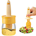 Plastic 2 in 1 Oil Dispenser Bottle with Silicone Basting Brush (1 Set) - dailyneed.life