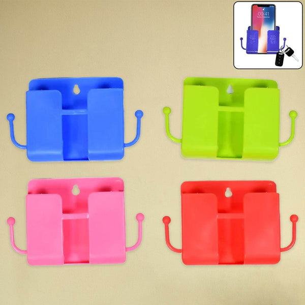 Wall Mounted Storage Box / Remote Storage Organizer Case with 2 Side Hanging Hooks (4 Pcs Set) - dailyneed.life