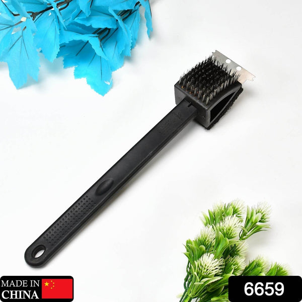 Black 2 Side Use Brush Scarp Cleaning Brush & Wire Brush for Garage Use - dailyneed.life