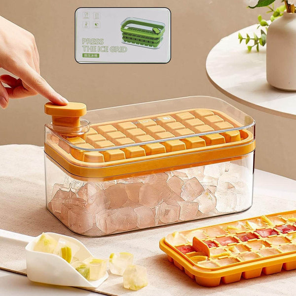 Ice Cube Tray with Lid 32 Grid, Storage Box Kitchen Bar Tool (1 Pc) - dailyneed.life